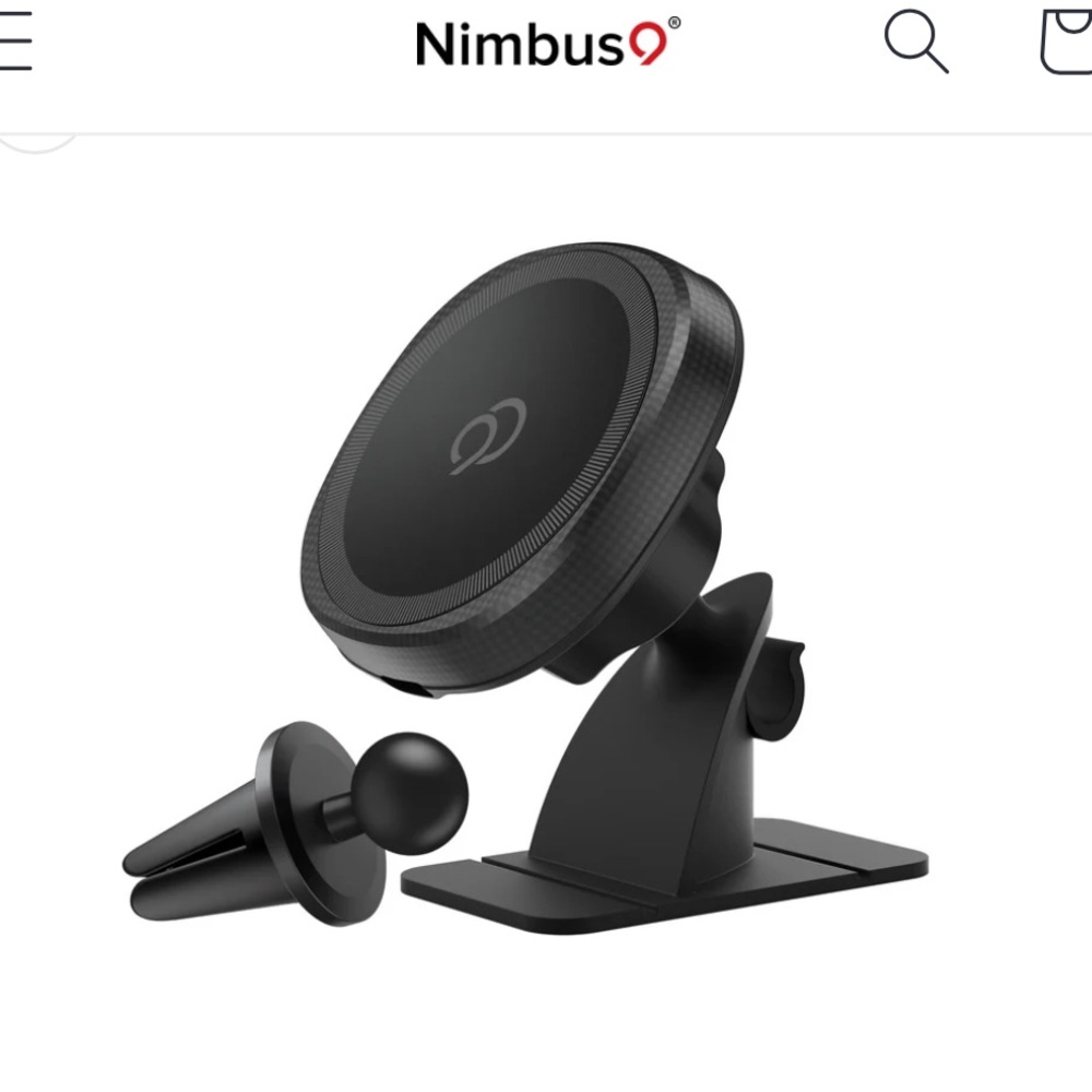 NEW IN BOX - Nimbus9 Wireless Charging Magnetic Vent/Dash Cell Phone Mount Kit